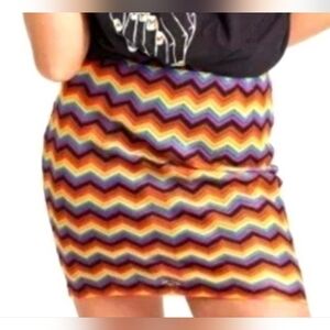Target Skirt Womens Zigzag Rainbow Colors Pull-On Chevron Pattern, Pride, 4X